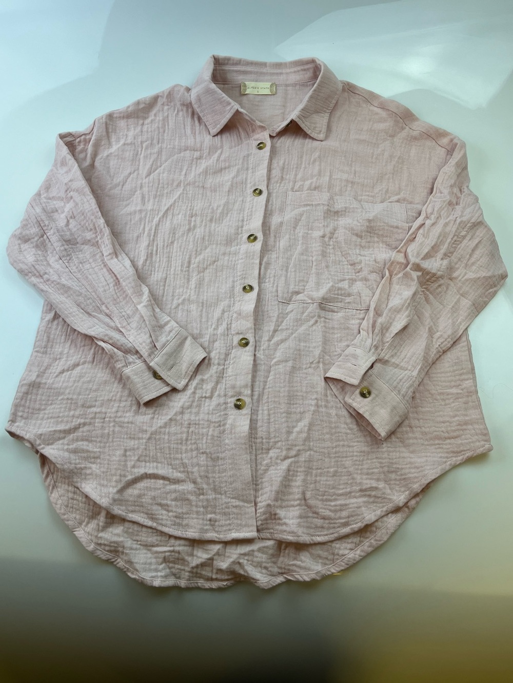 Altar'd State Old Rose Button-up Top N260-46